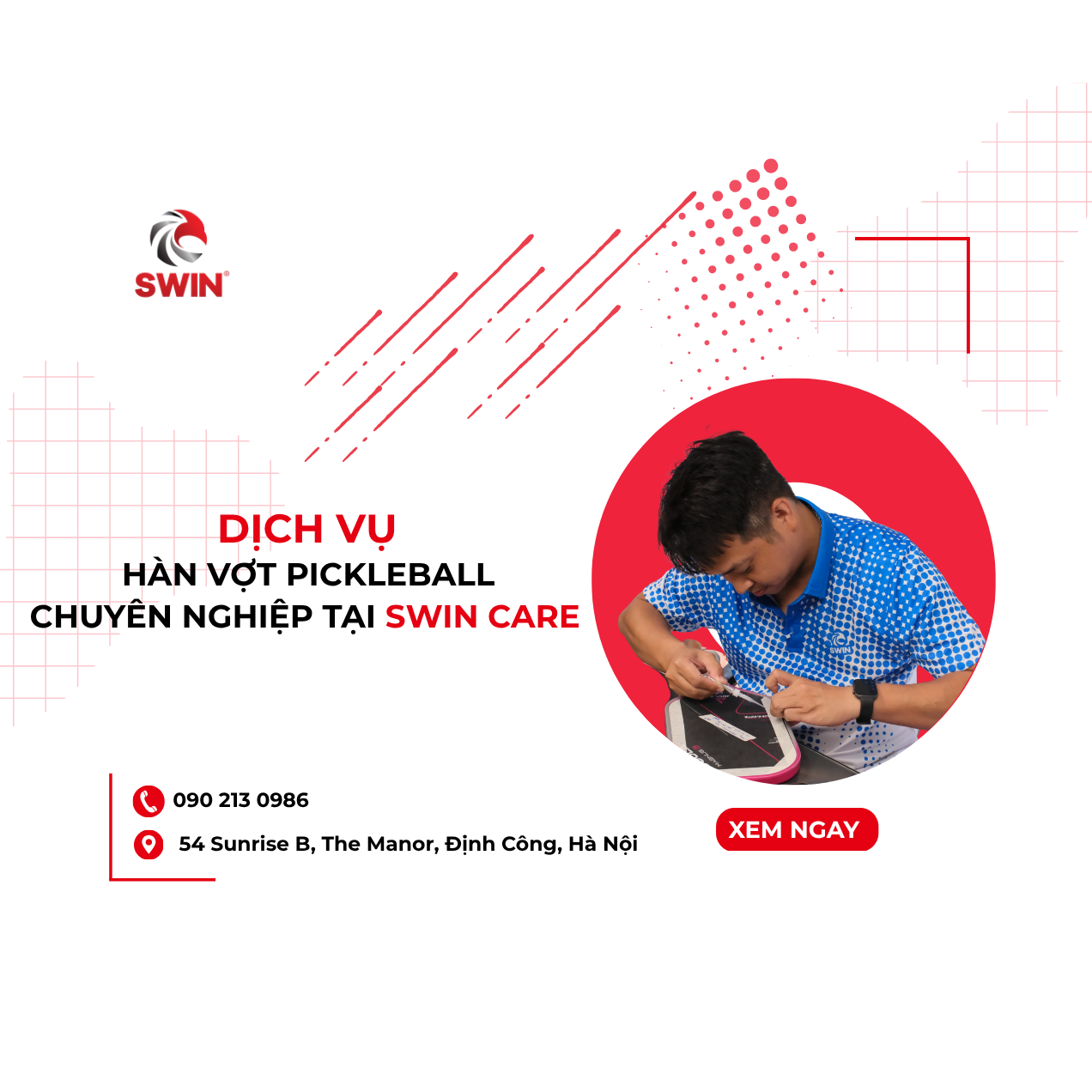 Hàn Vợt Pickleball Gãy Cán Chuyên Nghiệp Tại Swin Care