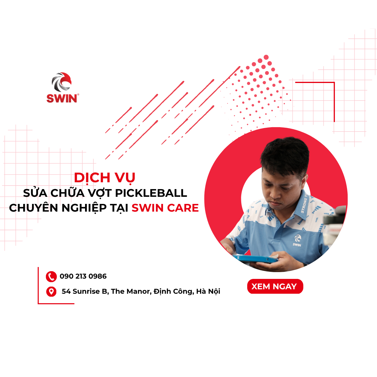 Dịch Vụ Sửa Chữa Vợt Pickleball Tại Swin Care: Giải Pháp Phục Hồi Vợt Toàn Diện, Chuẩn Phong Độ