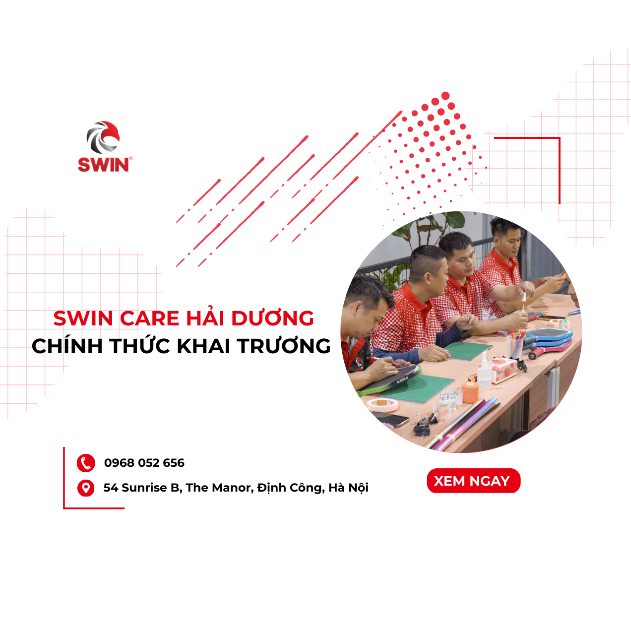 Swin Care Hải Dương Chính Thức Khai Trương – Trung Tâm Sửa Chữa Vợt & Giày Pickelball Uy Tín