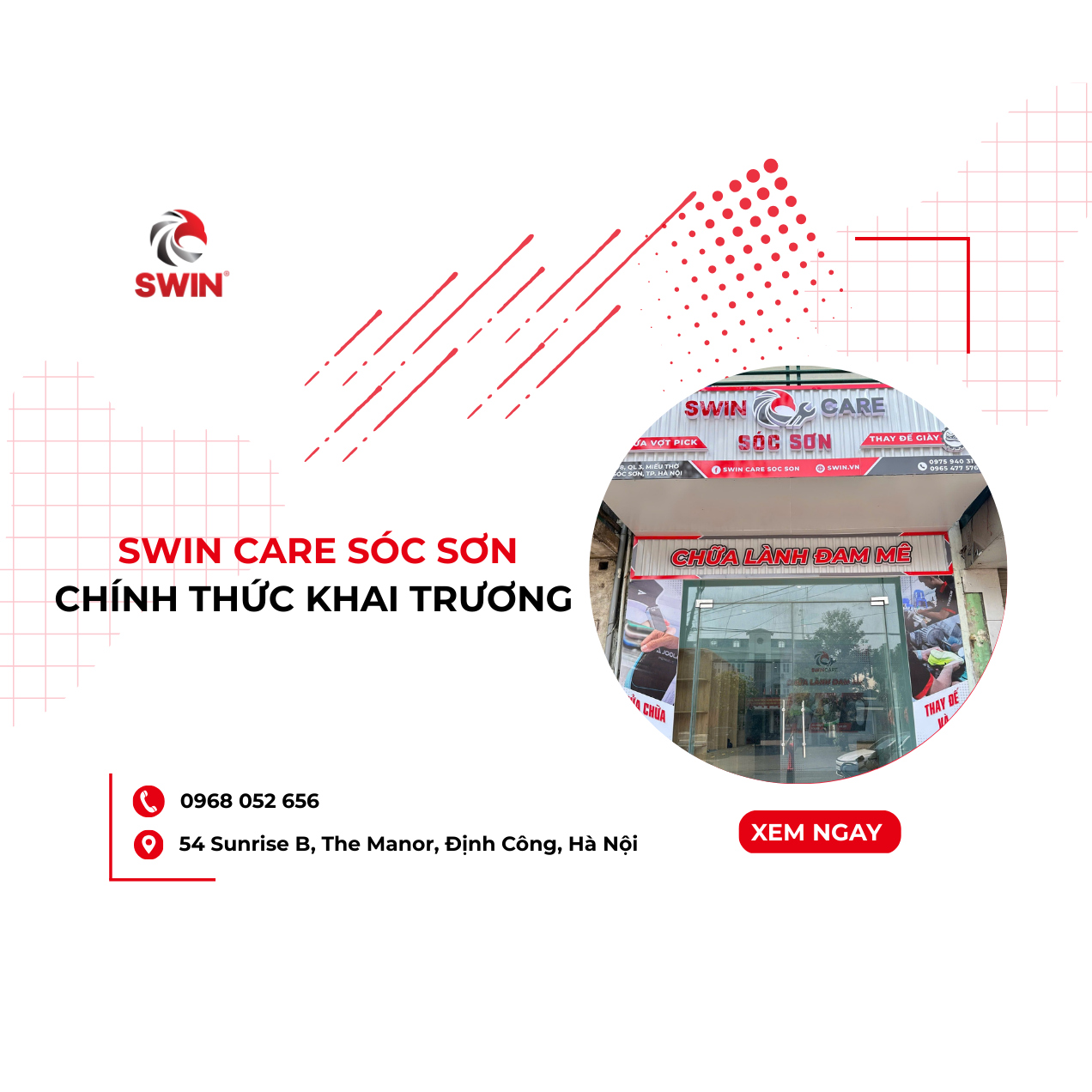 Swin Care Sóc Sơn Chính Thức Khai Trương – Trung Tâm Sửa Chữa Vợt & Giày Pickelball Uy Tín