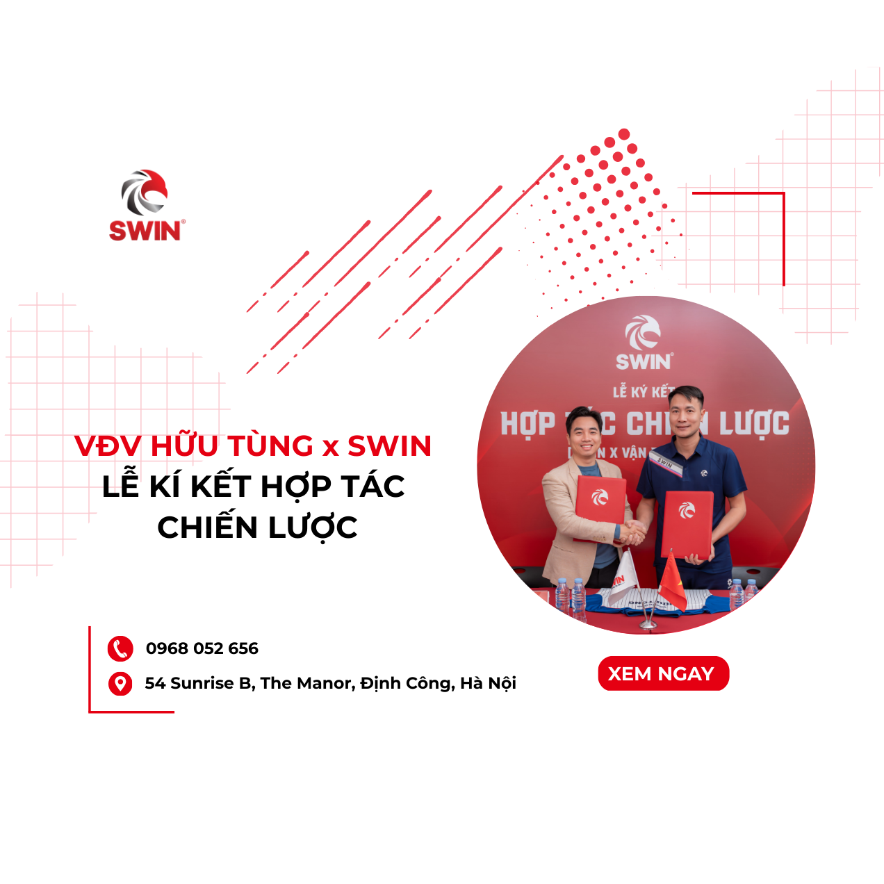 Swin Việt Nam Ký Kết Hợp Tác Chiến Lược Cùng VĐV Hữu Tùng