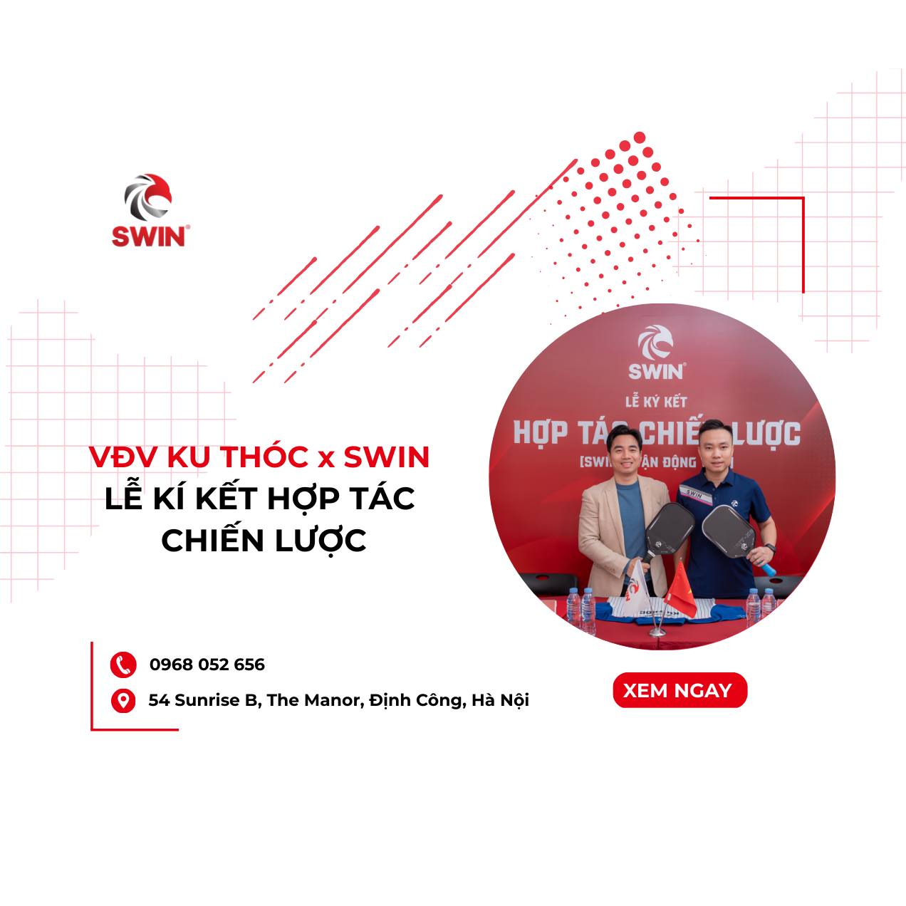 Swin Việt Nam Ký Kết Hợp Tác Chiến Lược Cùng VĐV Ku Thóc