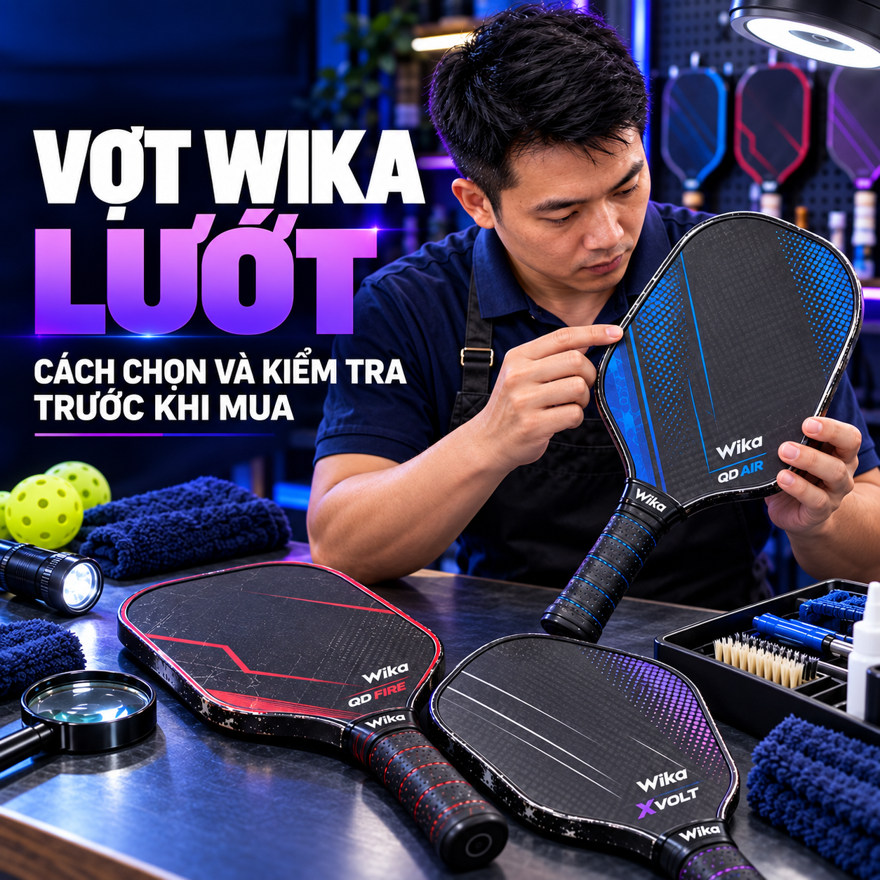 Vợt Pickleball Wika Lướt: Cách Chọn Và Kiểm Tra Trước Khi Mua