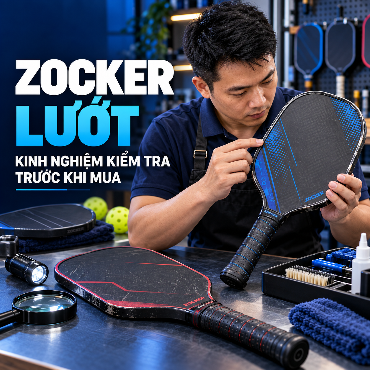 Vợt Zocker lướt: Kinh nghiệm chọn vợt cũ đúng tình trạng